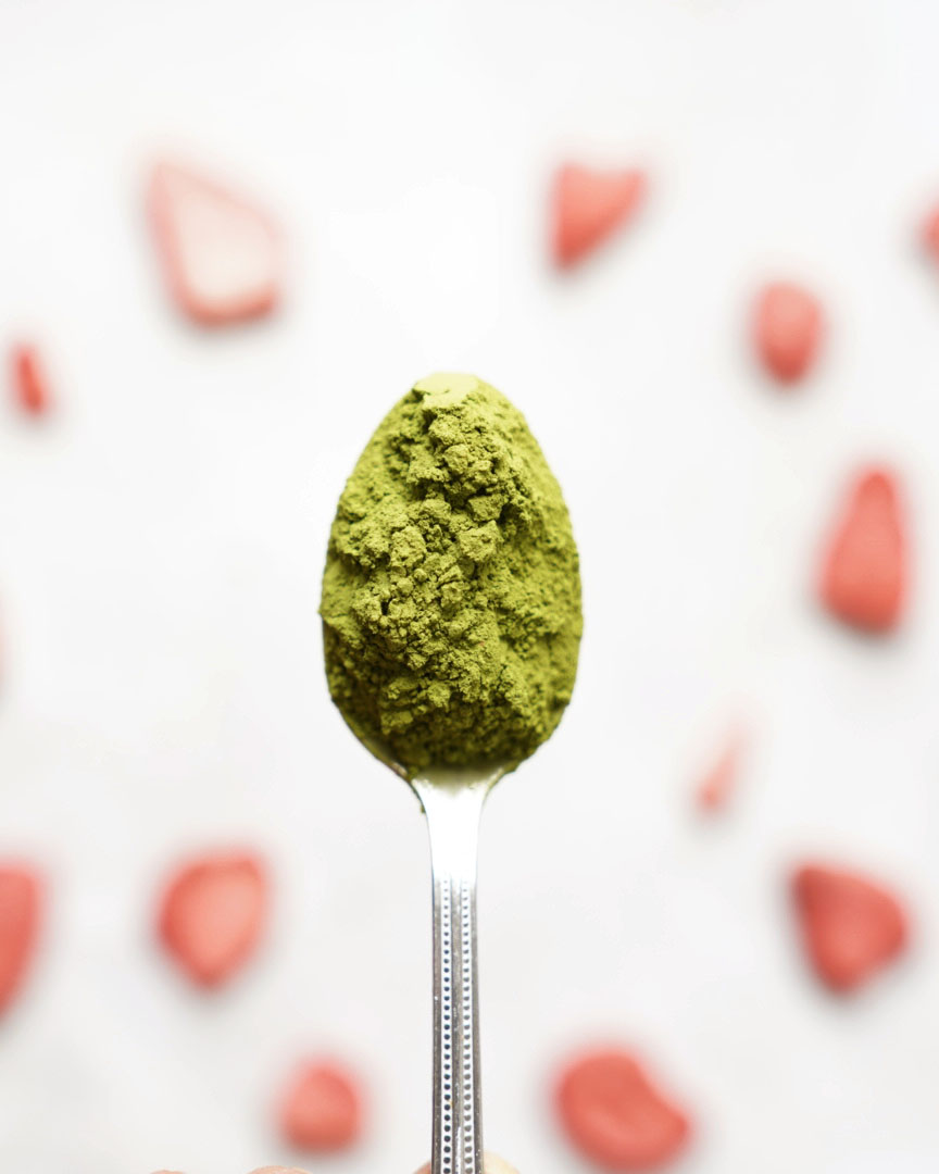 BIO japońska herbata Matcha z liofilizowanymi truskawkami