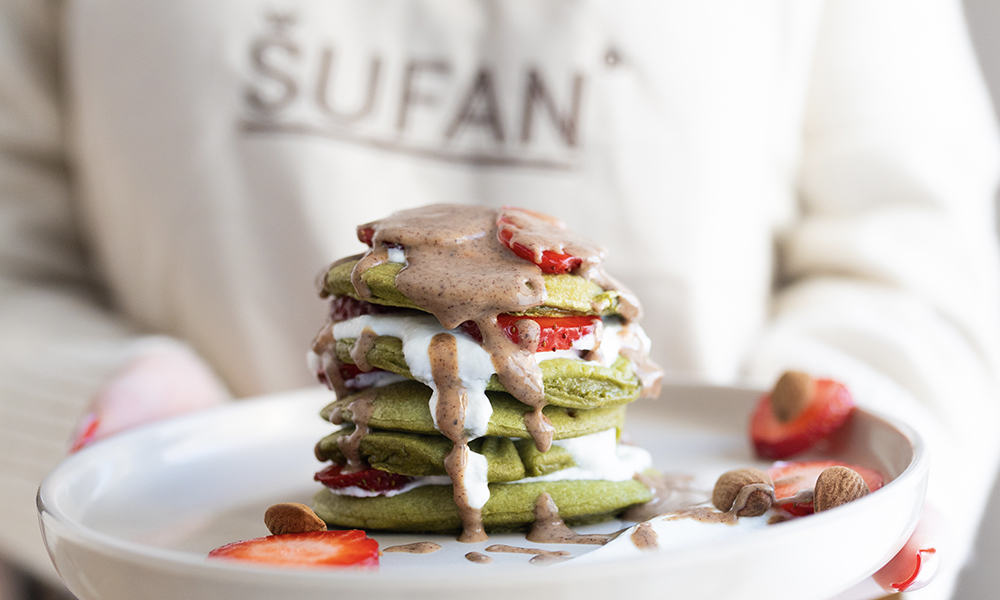 Racuchy Matcha z białkiem