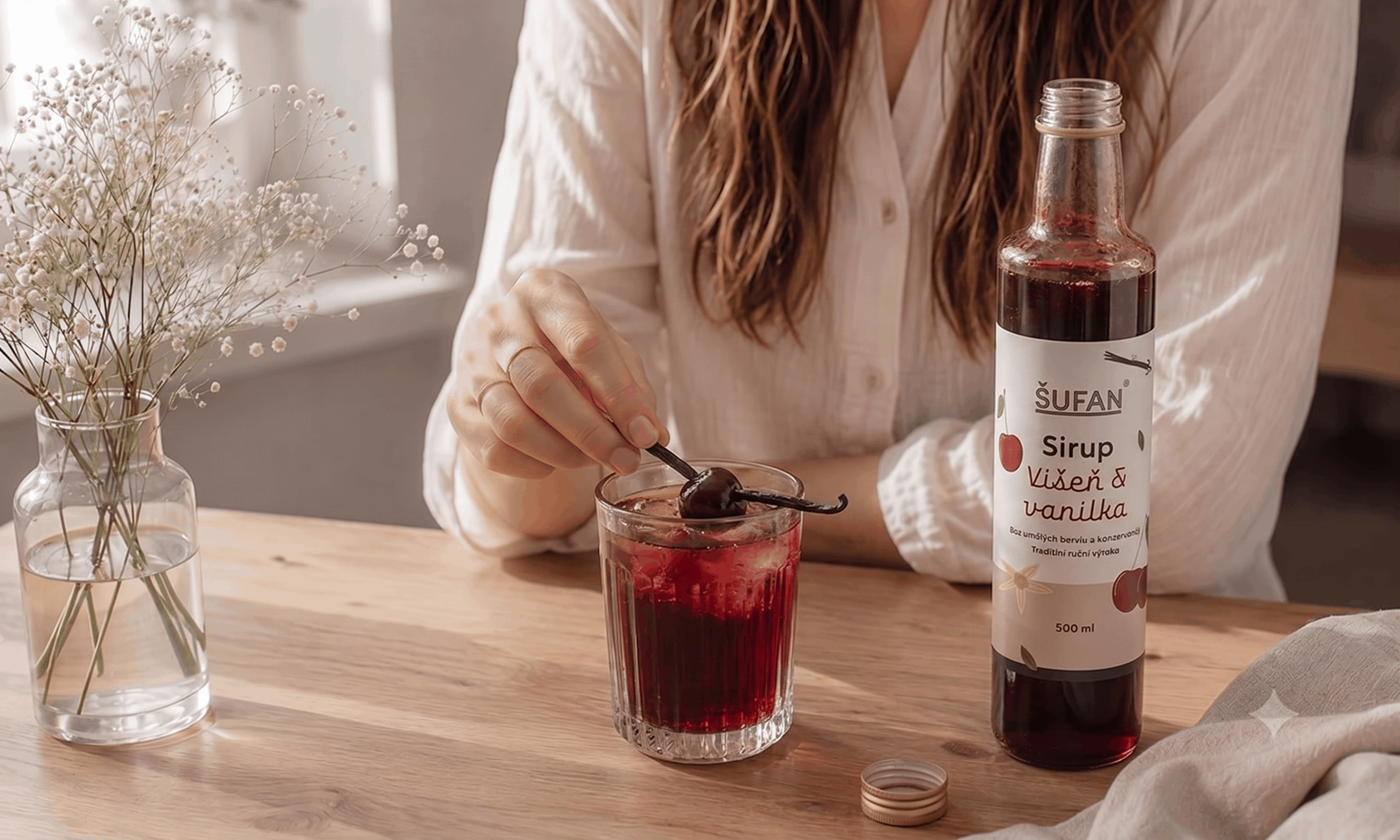 Syrop wiśniowy z wanilią 500 ml